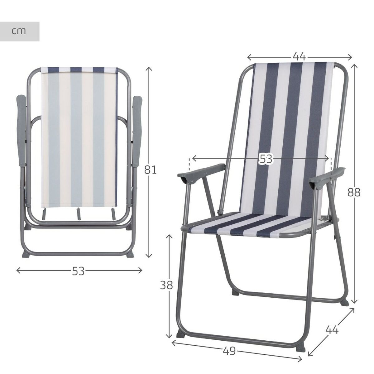 Chaise de Plage Aktive 45 x 90 x 45 cm